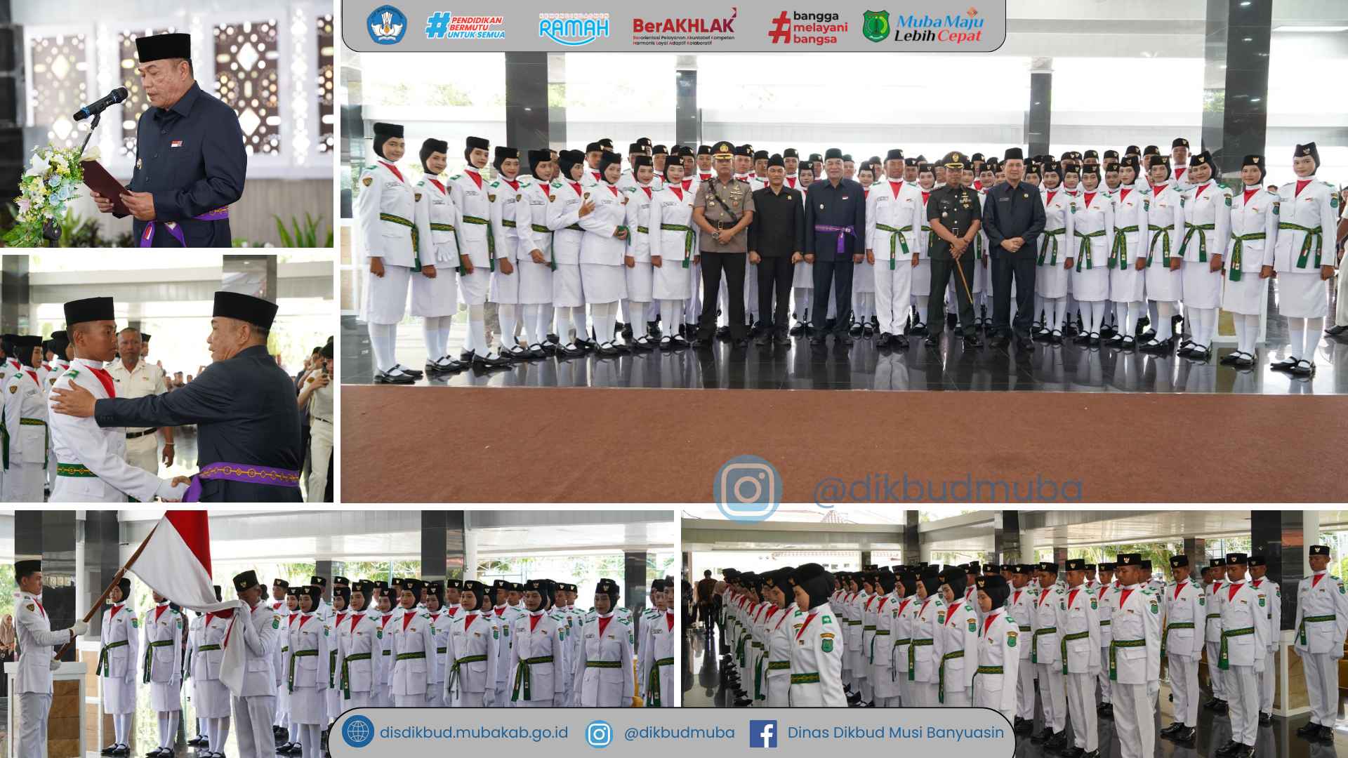 Bupati Muba Kukuhkan Paskibraka Kabupaten Musi Banyuasin Tahun 2026