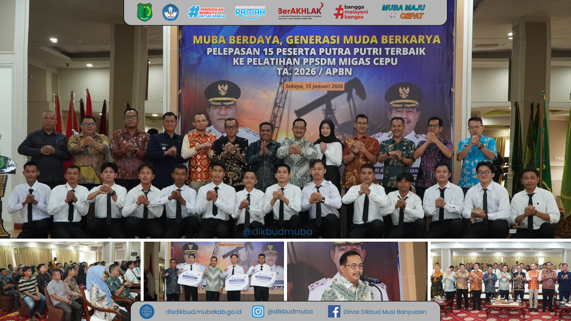 Wabup Muba Lepas 15 Putra-Putri Terbaik Ikuti Pelatihan PPSDM Migas Cepu, Terbanyak se-Indonesia